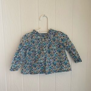 ZARA Baby Collection floral, long sleeved blouse